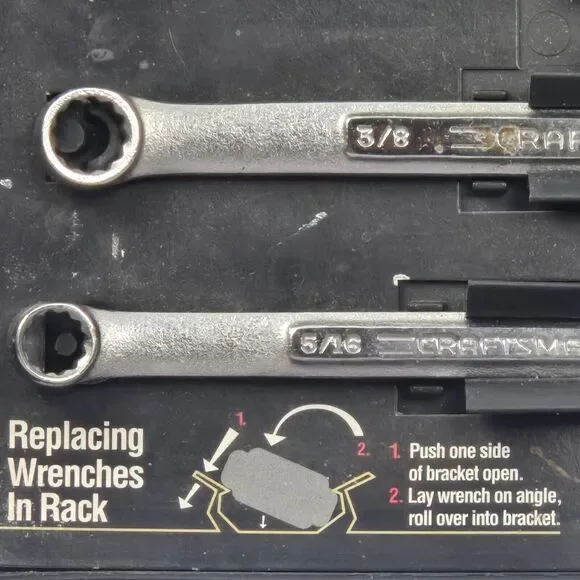 Vintage Craftsman 6 Pc Professional Quick Wrench Set SAE 42356 USA Made 5/8-5/16 - Picture 12 of 16